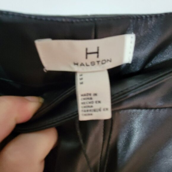 NWT Halston vegan leather, 1 pleat front, pocket on side - Picture 5 of 5
